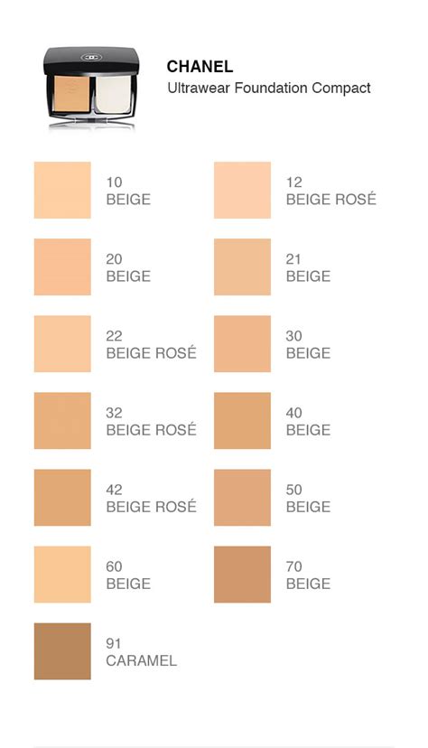 chanel compact cream foundation|chanel foundation shade chart.